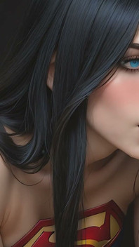 Hermosa cara de mujer desnuda en escote rebosante