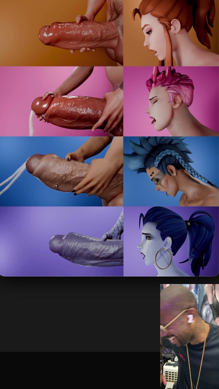 L6RD7BLU3 FUTA: Multiple Overwatch Transgender Sluts Jerking off and Cumming at the...