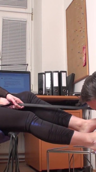 Office Foot Slave of Mature Lady
