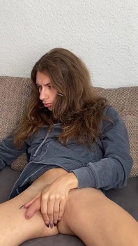 French Twink Watching Porn in His Room and Playing with His Big Dick