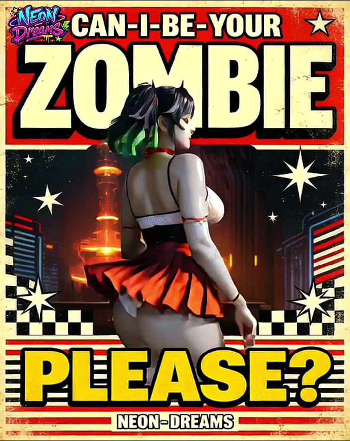Neon dreams: Neon Dreams - Cum Crazed Zombie Slut