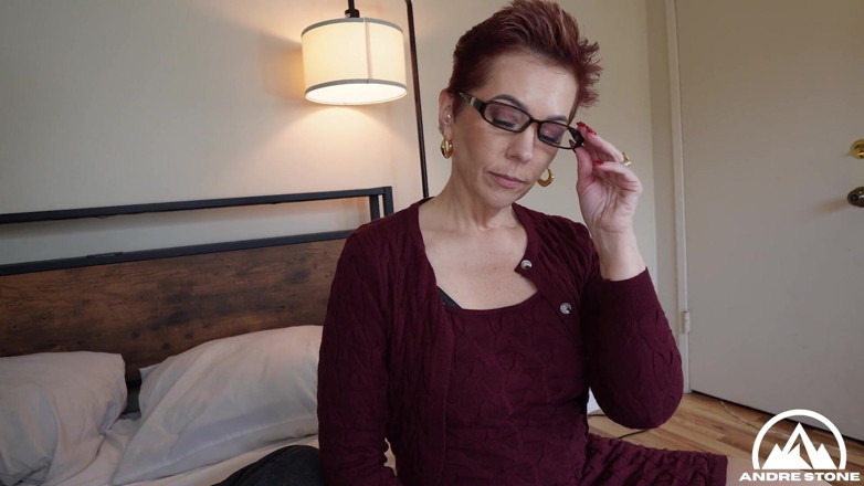 Andre Stone: Sexy Redhead GILF Tutor Ruby Lynne Distracts You From Studies