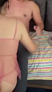 Chinese Stripper Teases and Sucks My Dick Before Getting Fucked by Me Doggystyle on the Sofa