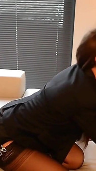Julie Sucks Her Boss and Takes a Big Squirt of Cum in Her Face