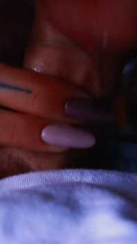 Perfect Tattoed Babe Giving Me a Cute Blowjob