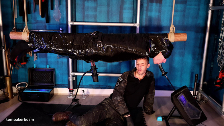 TomBakerBDSM: Suspended, Milked and Throat Fucked in Bondage 4K