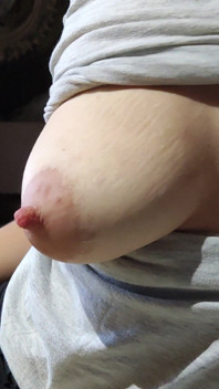 Sexy MILF with Milky Tits Made Petting and Masturbating My Cock Until Cumshot. Risky at My Friend's Garage