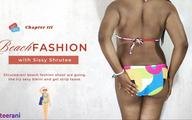 Shruteerani: Beach Fashion kapitel 3 - solo-indisches trans im bikini