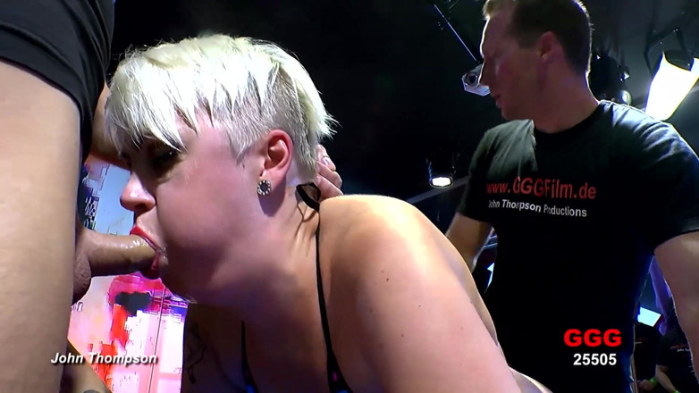 GGG John Thompson Studio: Blonde Pixie Bombshell Gangbanged by Hungry Studs