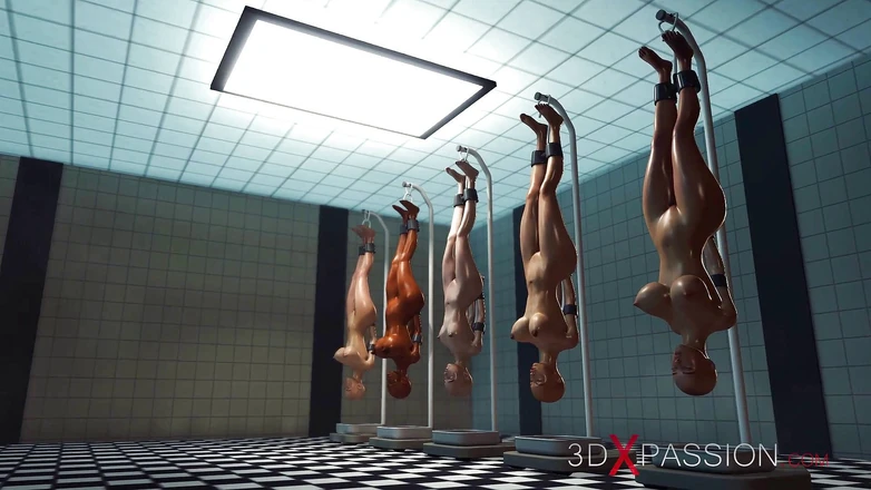 3dxpassion: Fucking machine. Japanese college girl gets fucked hard in the...