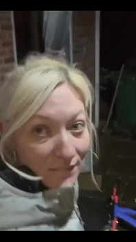 Punished Rod by Leaving Him Outside Blindfolded and Chained to the Drainpipe by His Chastity Cage X