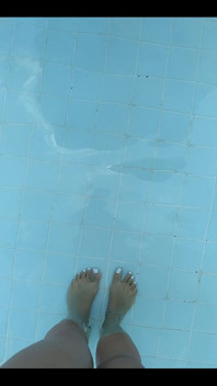 White Nails + Pool = Video for You Lol