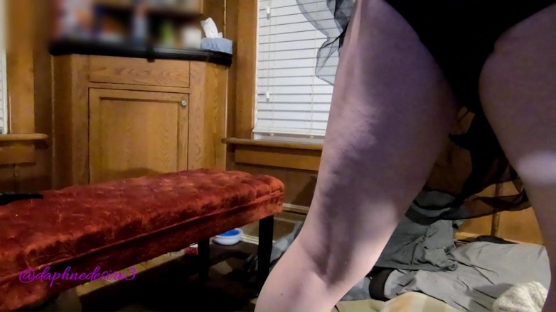 Daphne Desire: Daphne Teasing You with Her Panties in a Skirt
