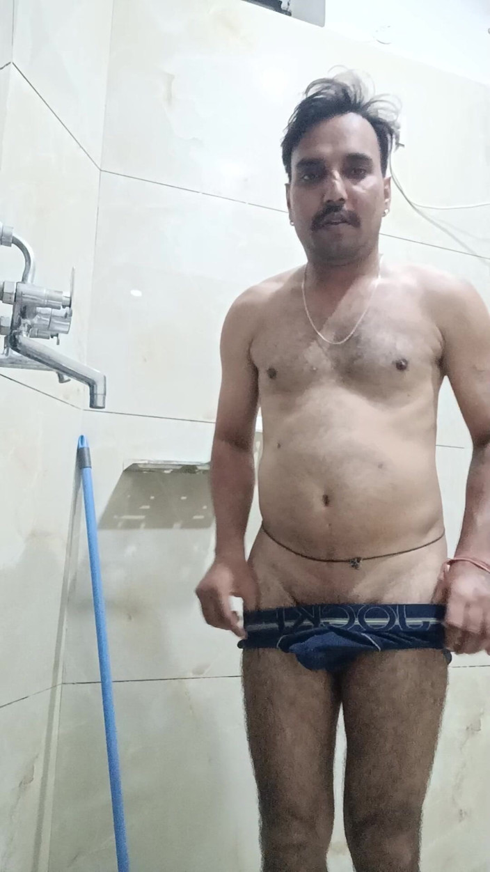 Rajasthani-old-lover: Desi Hot Man Enjoy Shower and Masterbation Show