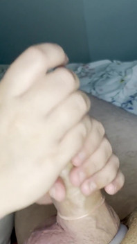 콘돔으로 핸잡