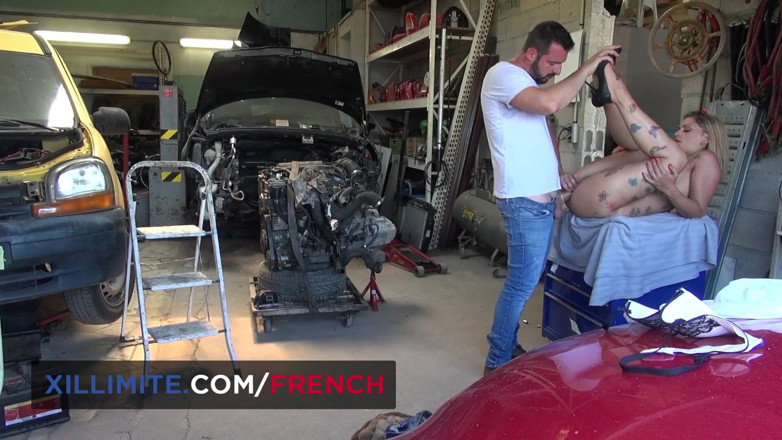 Made In France: Lola Candy offers her ass to the mechanic guy
