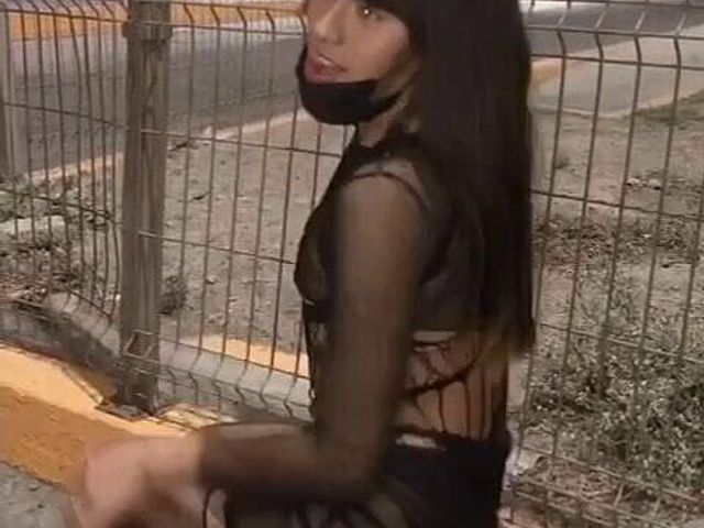 Tranny in Front of a Porn Restaurant (NataliaStar)
