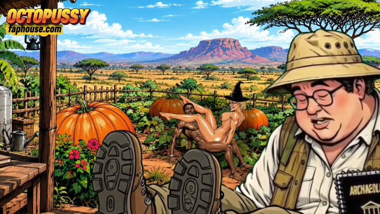 Octopussy Lovers Club: Pumpkin Hookup in Africa: White American Wife Rides Big African...