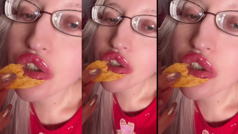 FinDom Goaldigger: Поедание картофеля чипсов АСМР, слушать в наушниках