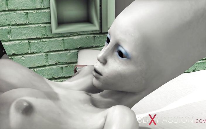 3dxpassion-transgender: Самку-инопланетянку в тюрьме жестко трахает горячая красотка-хуй