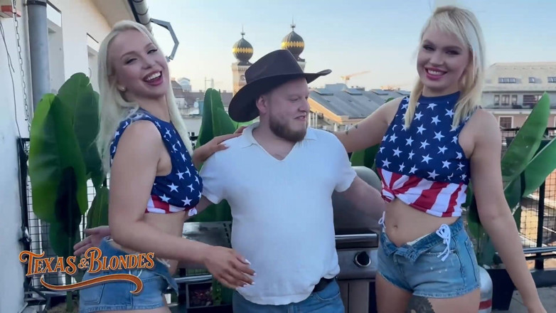Texas and blondes: Eifrige schlampen, Greta Foss &amp;vera Jarw werden von mr. Texas in...