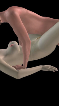 Animované 3D porno - Asijský muž šuká krásnou dívku v misionářské kundičce a zadku creampie