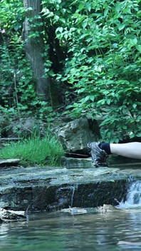 Flexing by the Waterfall, Trying to Sneak a Little Private Moment…