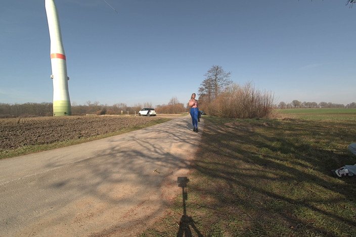 BlondeHexe VR: Schneller Public Quicki in Leggings