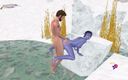 3D Cartoon Porn: 3D 动画性爱视频 - 精灵和男人狗式，69 姿势，口交，舔阴