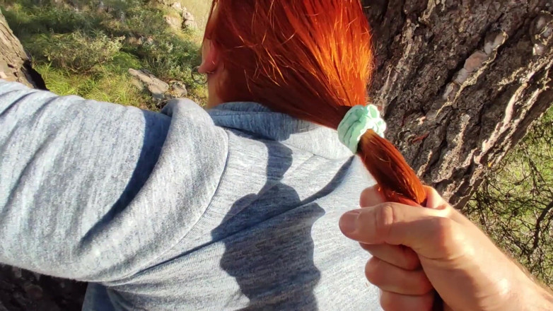niurakoshkina: Outdoor sex. Hard fucking redhead horny curvy stepmom in the...