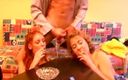 German Threesome: Ballbusting German Teens Having Fun in a Threesome