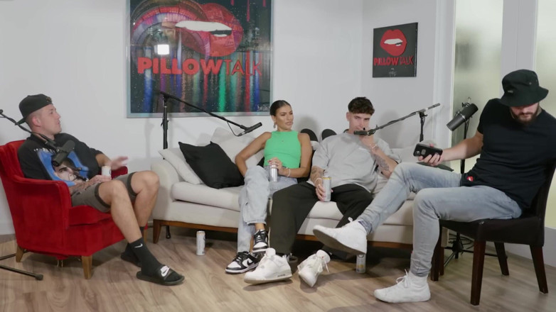 Pillow Talk: Cam Holmes on, l with Emily Faye Miller