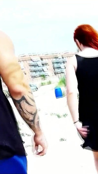 Guy takes curvy ginger teen Vicki Valkyrie and fucks her outdoors.