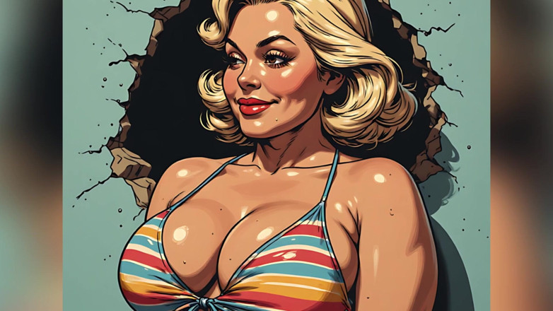 AI Porn: Gordo biquíni belezas arte