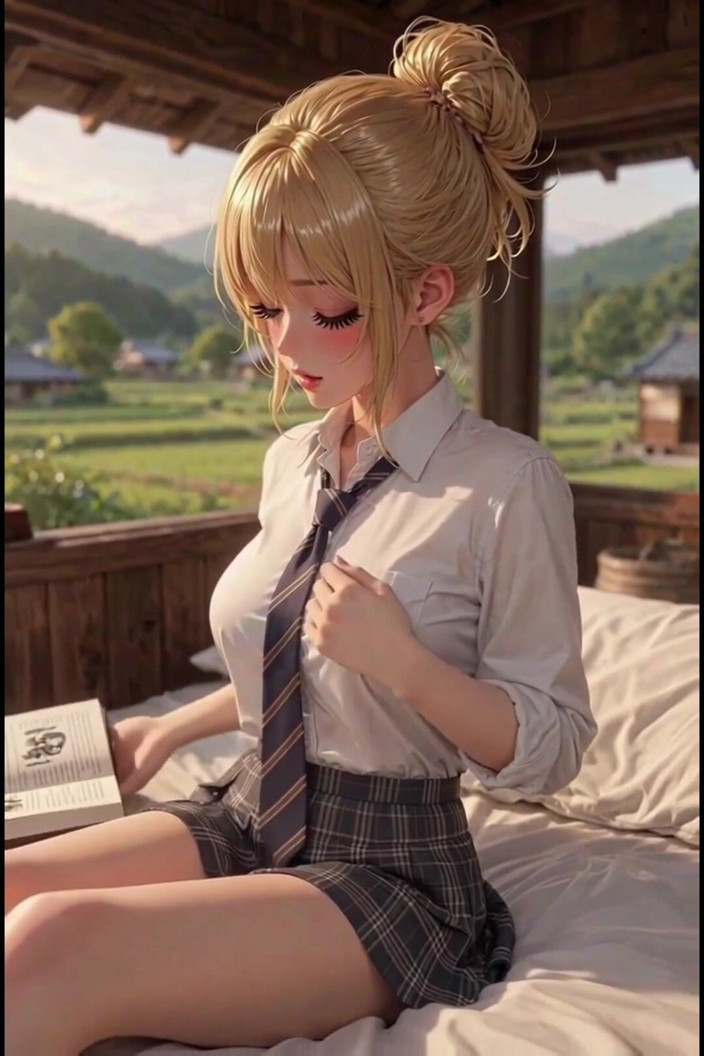 Wertstofsamler: 테라스에서 자위하는 금발 애니메이션