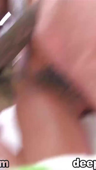 Hot brunette Austin Lynn POV blowjob deepthroat and cum swallow
