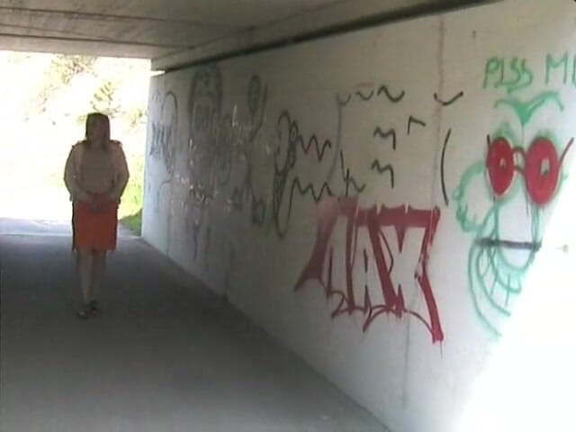 Femdom Austria: Pissing under the bridge