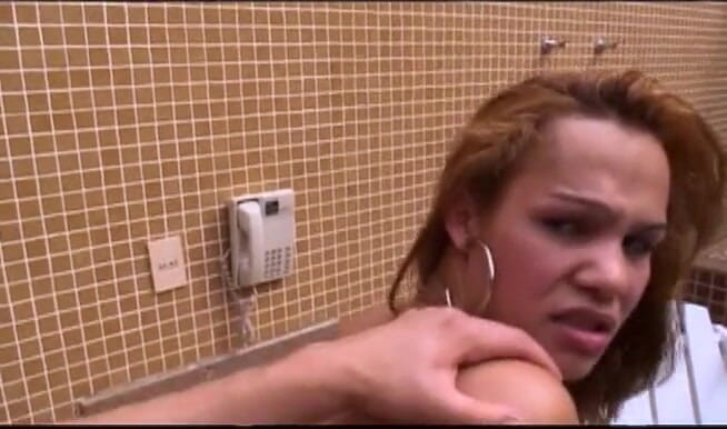 Chicks with Dix: Brunette tgirl with small tits gets her ass hole devastated
