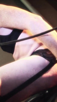 Dominating mistress drilling ass holes of bondage slaves