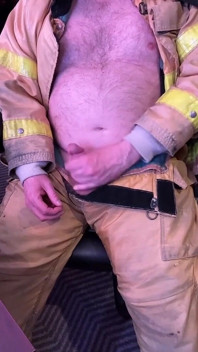 Cum on Fireman Turnout Pants