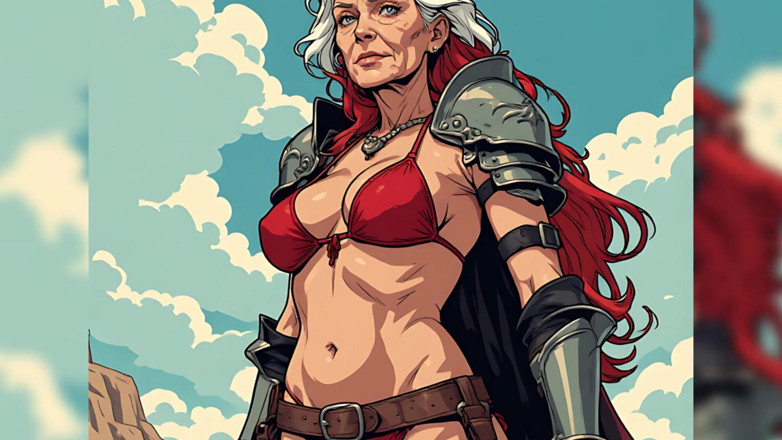 AI Porn: Anime-stil sexy krieger-MILfs