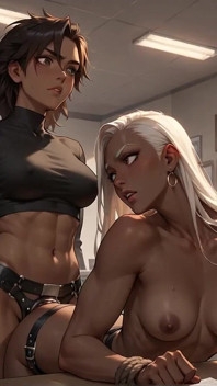 La nena de negocios de la perra seduce con su mirada excitada y babeando en la oficina de ébano - xxx!