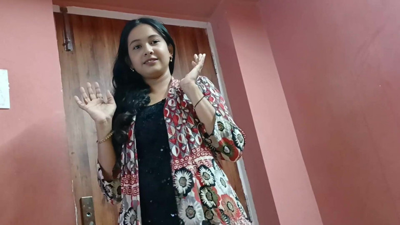 Monikashwin: Hot Stepsister Help with Handjob While Masturbate