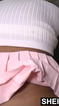 Pressuring Step Sister for Kinky Wet Pussy Fucking, Point of View Blowjob on Restroom Toilet, Debauched Taboo Sex in Pink Dress
