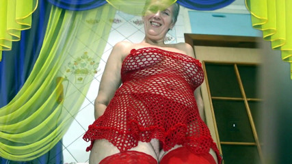Lukerya: Hot Lukerya Today Decided to Wear Exciting Red, Changing Clothes...