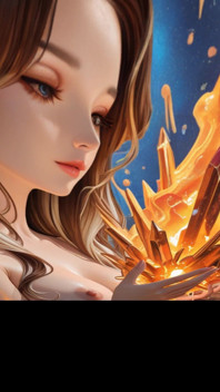 Cosmic nackte göttin diashow: galaktische blaue Aura &molten crystals - ai fantasy erotica-video