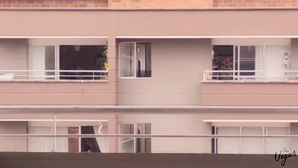 Selena Vega: Watch out! The neighbors may see you sucking my cock!