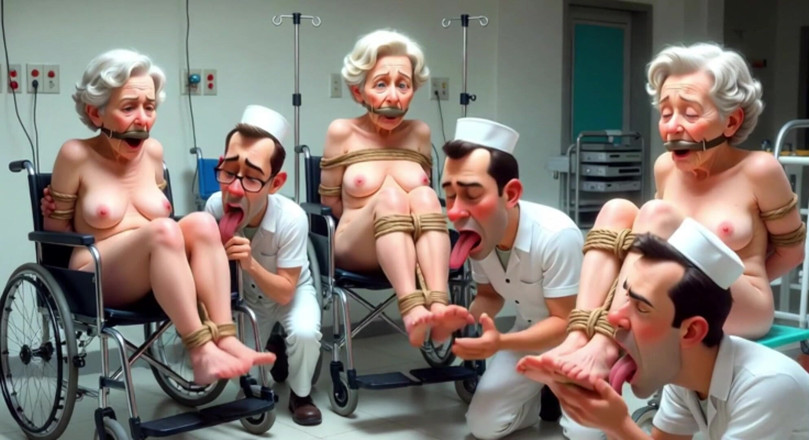 YOUR BEST FANTASY: Pathetic Men Licking Wrinkled Feet of Elderly Women