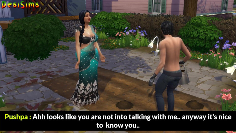 Desi Sims: Desi trouwde met Saree tante en verleidde deze jonge Indische...