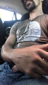 POV Fast Thick Cum Guy Masturbating in Car